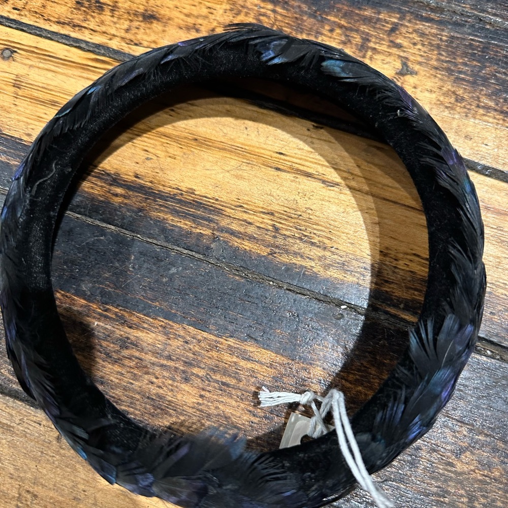 Beautiful vintage feather head band hat.